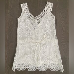 Xenia Boutique / Angel Biba Graced in Lace Playsuit / Cover-up, XS / AU 6, White